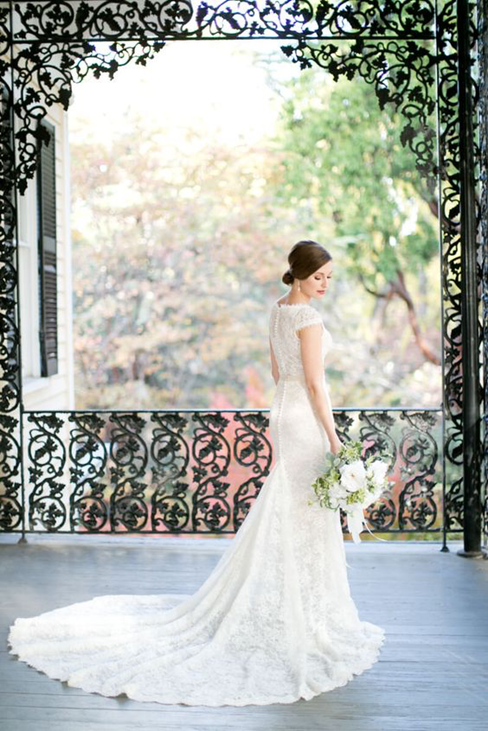 Lace House Wedding Dress Picture